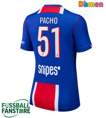Paris Saint-Germain Willian Pacho #51 Replik Heimtrikot Damen 2026-27 Kurzarm